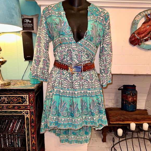 NWT ARNHEM FLORES MINI DRESS IN LILY AUSTRALIAN 6 - Picture 3 of 11